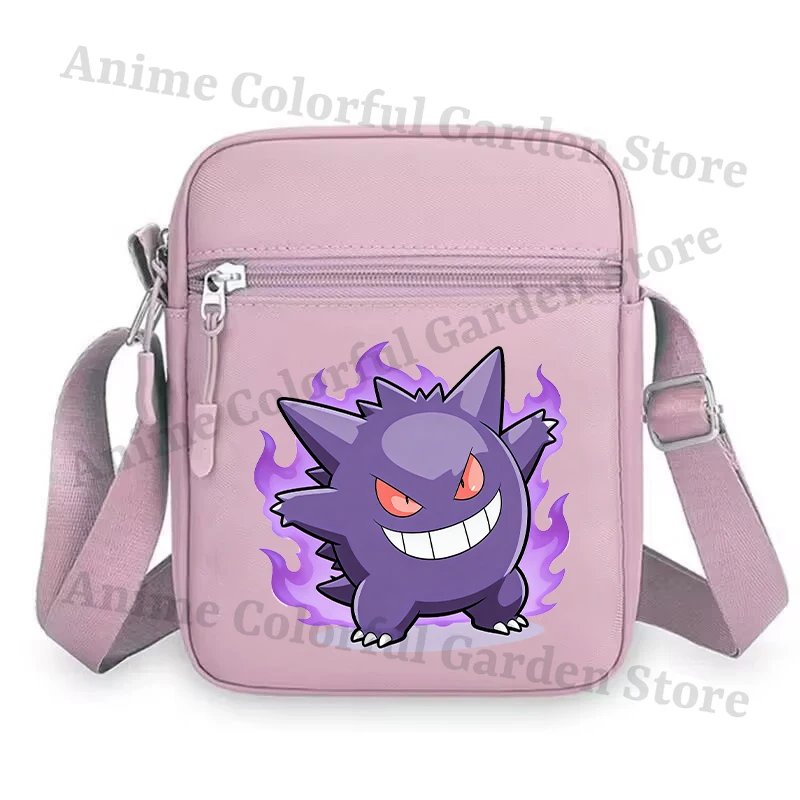 Bolsa de Armazenamento para Telefone em Nylon com Estampa do Pikachu, Bolsas de Ombro Fashion para Homens e Mulheres, Bolsas Transversais Portáteis pa