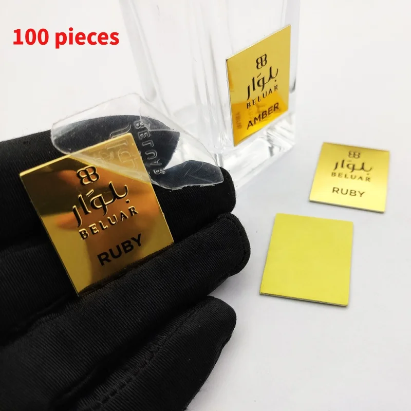 

10 0.Zhang.Custom.Custom Metal Logo Perfume Adhesive Metal Stickers Wine bottle Label Makeup box