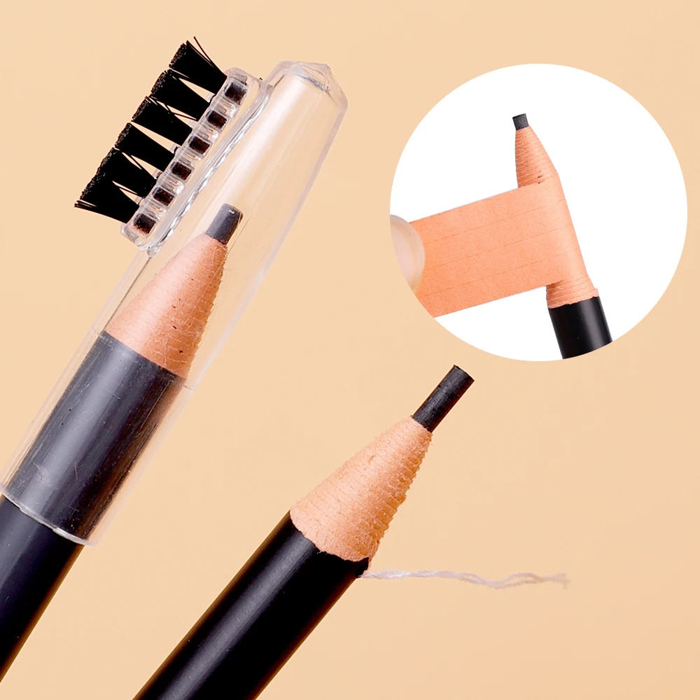 Matita per sopracciglia contorno ombra sdraiato baco da seta Eyeliner impermeabile Non sbavare duraturo Colorfast matita per sopracciglia liquida con pennello