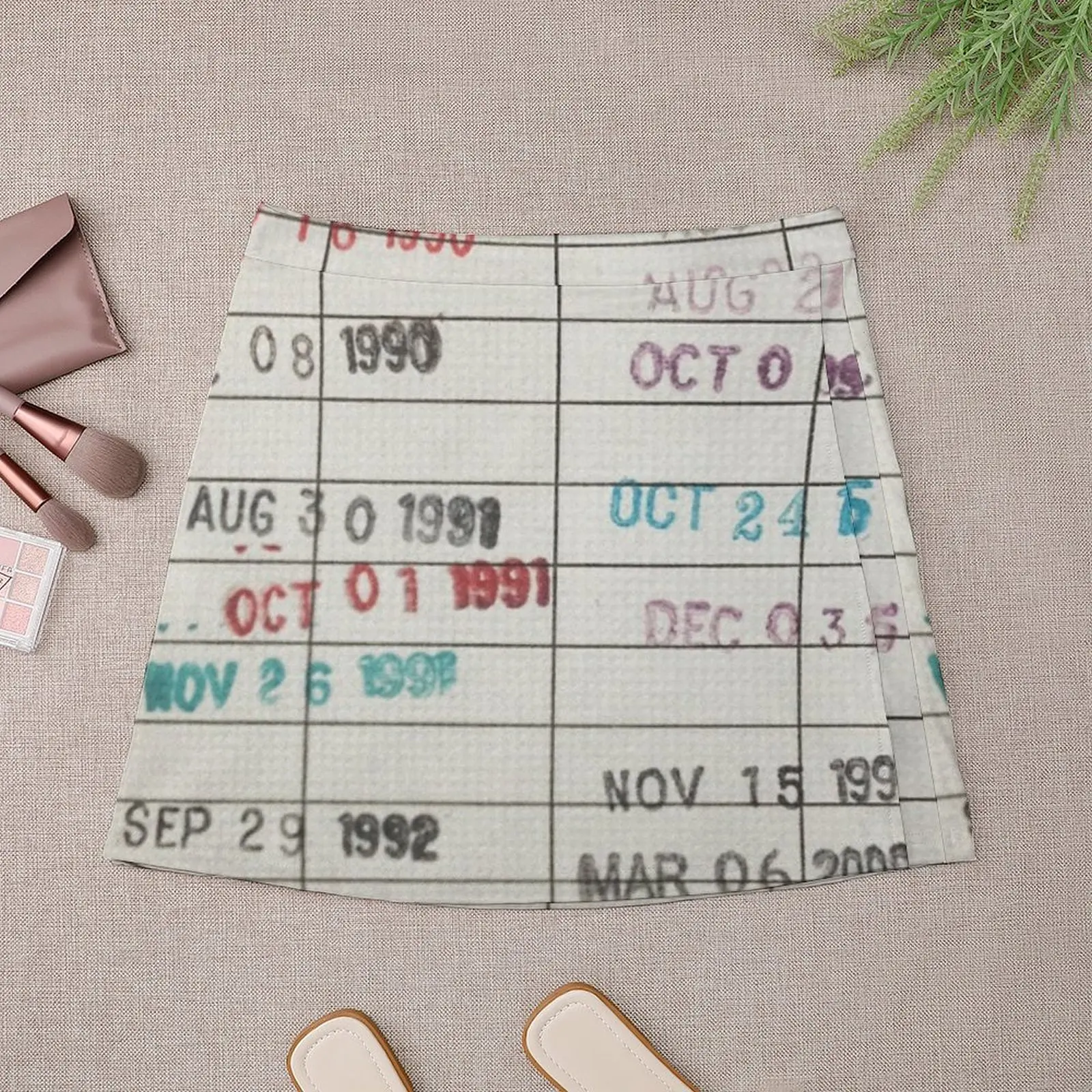 Library Cards Mini Skirt korean women's clothes women's skirt 2025 trend Mini Skirt