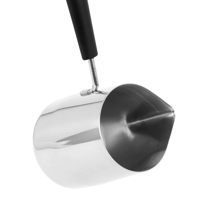 وعاء إذابة الشمع بمقبض طويل ، يذوب الشموع والصابون ، يذوب الشمع المعطر ، إبريق قهوة معدني ، إبريق زبدة حليب لاتي