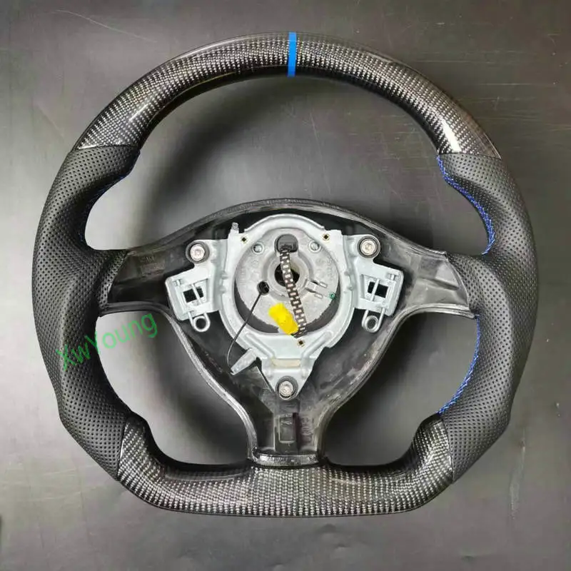 For VW Volkswagen JETTA SANTANA VISTA 2000 3000 100% Real Carbon Fiber Steering Wheel With Leather