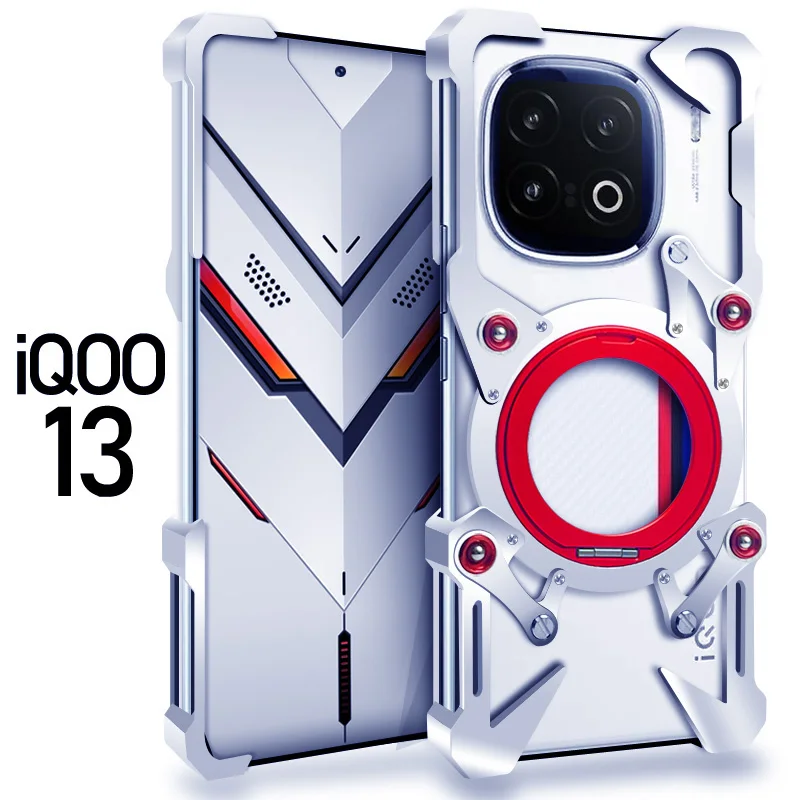 

Роскошный металлический новый чехол Zimon Thor Heavy Duty Armor, металлический алюминиевый чехол для телефона Vivo IQOO 13 12 11 9 Pro, задняя часть Fundas Coques