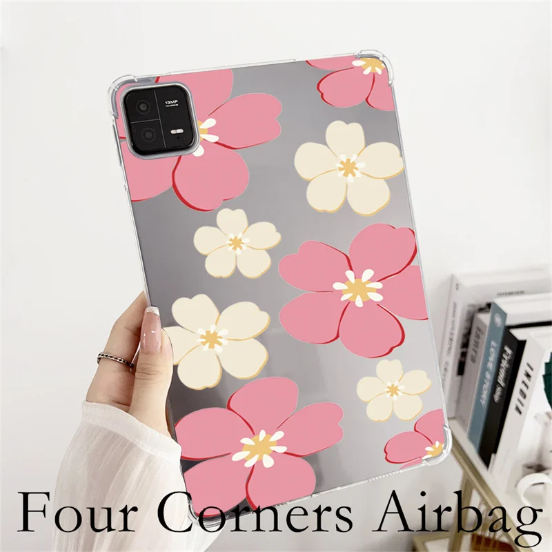 Case for Xiaomi Pad 6 Mi Pad 5 Pro Tablet Cover Flower Soft Silicone for Redmi Pad SE 11 2023 RedmiPad 10.6'' Case Clear Cover