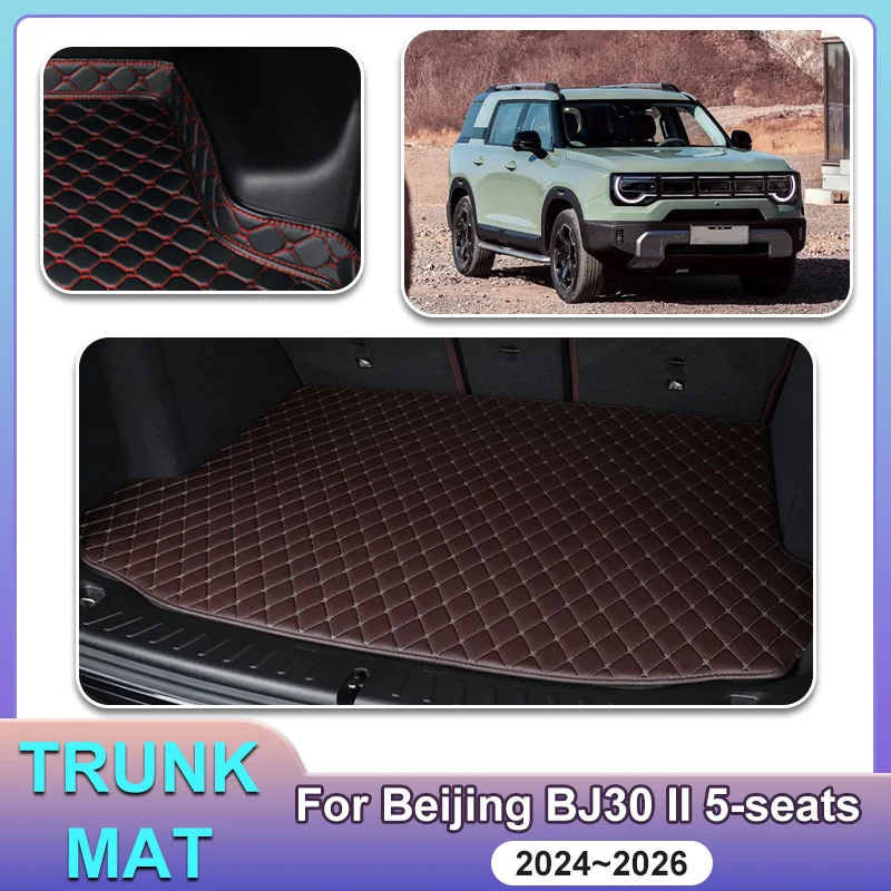For Beijing BJ30 II MK2 2024-2026 5-seats Car Trunk Cargo Mat Anti-Slip Anti Dirty Stain Resistant Auto Parts Car Accessories