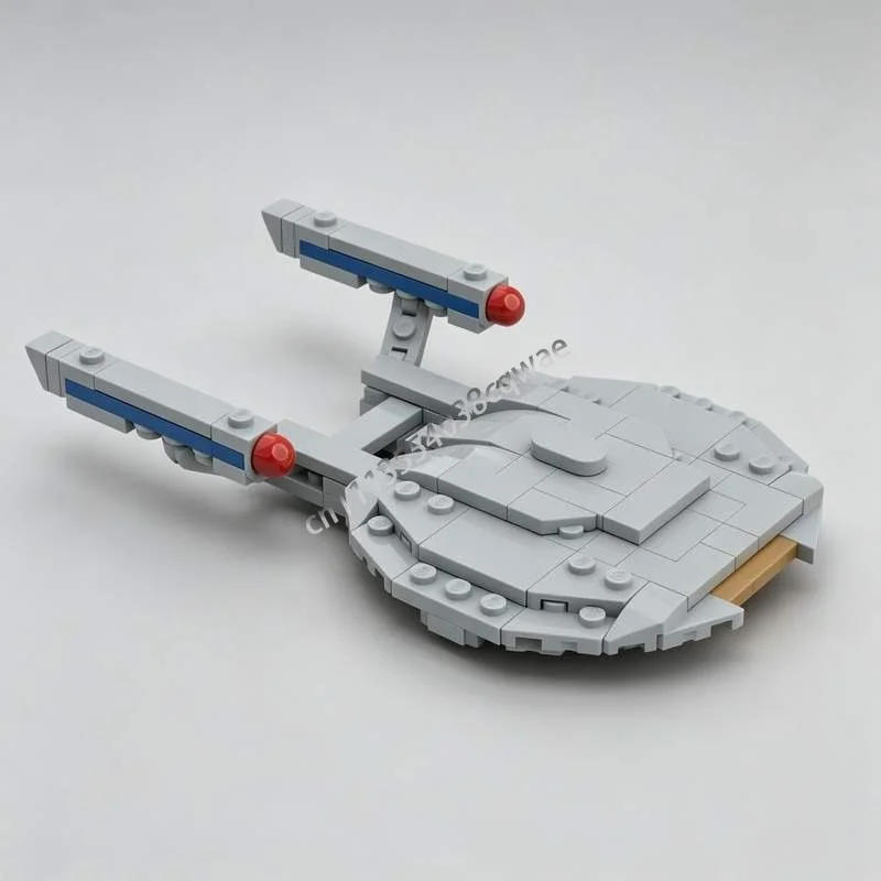 133PCS Sci-Fi Classic Starship Explorer Spacecraft MOC Model Custom Puzzle DIY Assembly Building Blocks Space Battle Toy Gifts