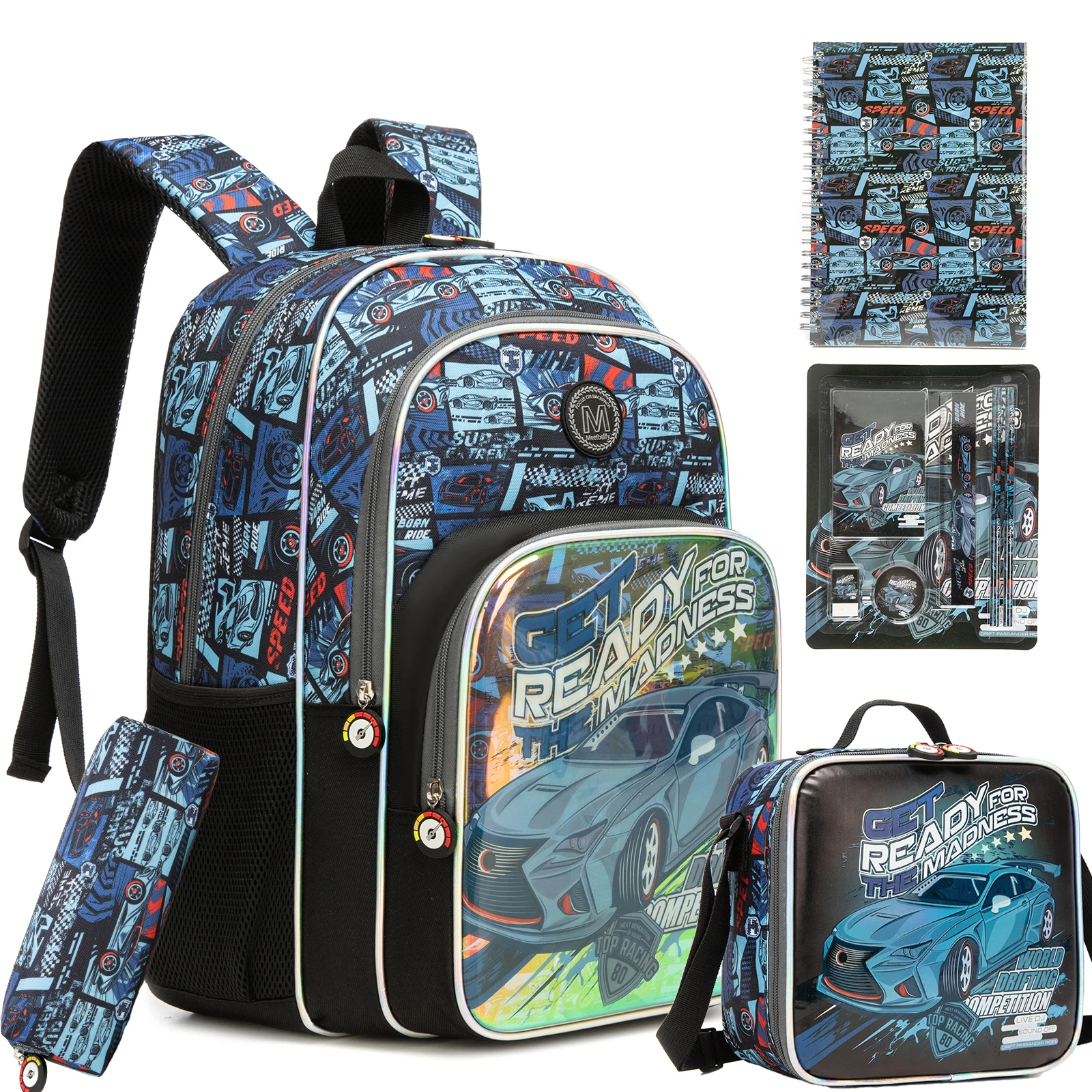 School Backpack for Boys Kids Backpack for Boys Primary School Daypack Elementary Students Kids Schoolbag with Lunch Bag