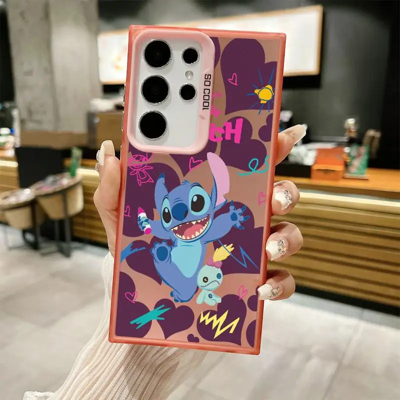 Fall für Samsung Galaxy S24 S22 S23 S20 S21 plus Ultra Fe Stoßstange Note 20 Pink Shell Disney