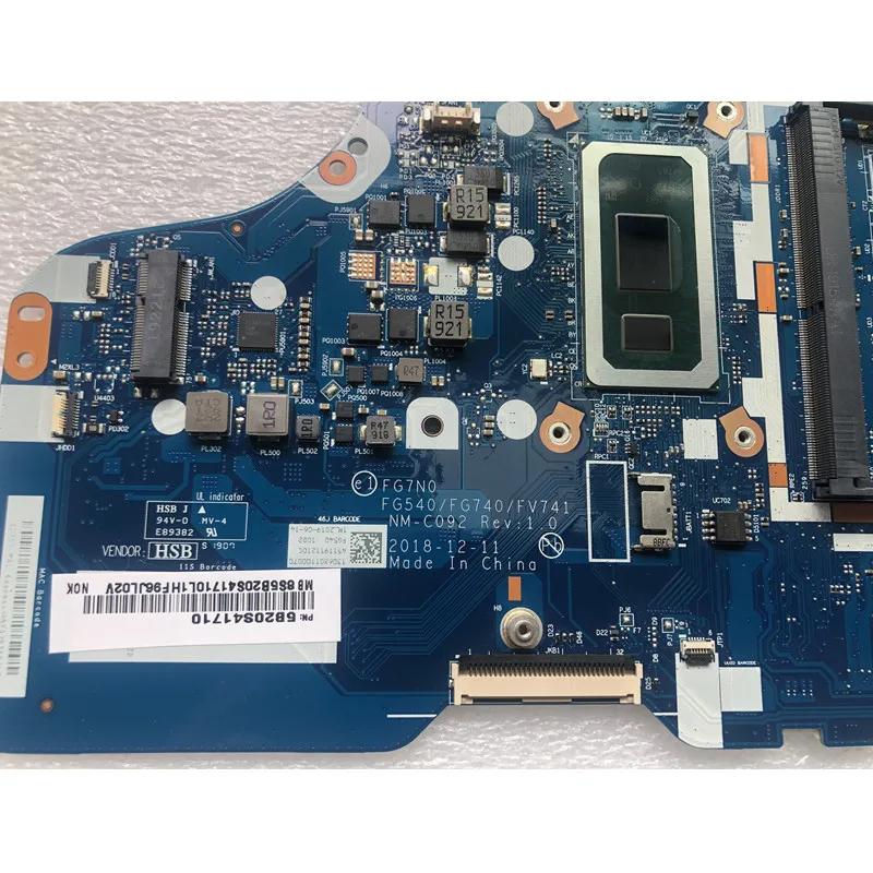 NM-C092 For Lenovo Ideapad L340-15IWL/L340-17IWL Laptop Motherboard CPU I3-8145U MX230 2G 0G FRU 5B20S41710 100% Tested OK