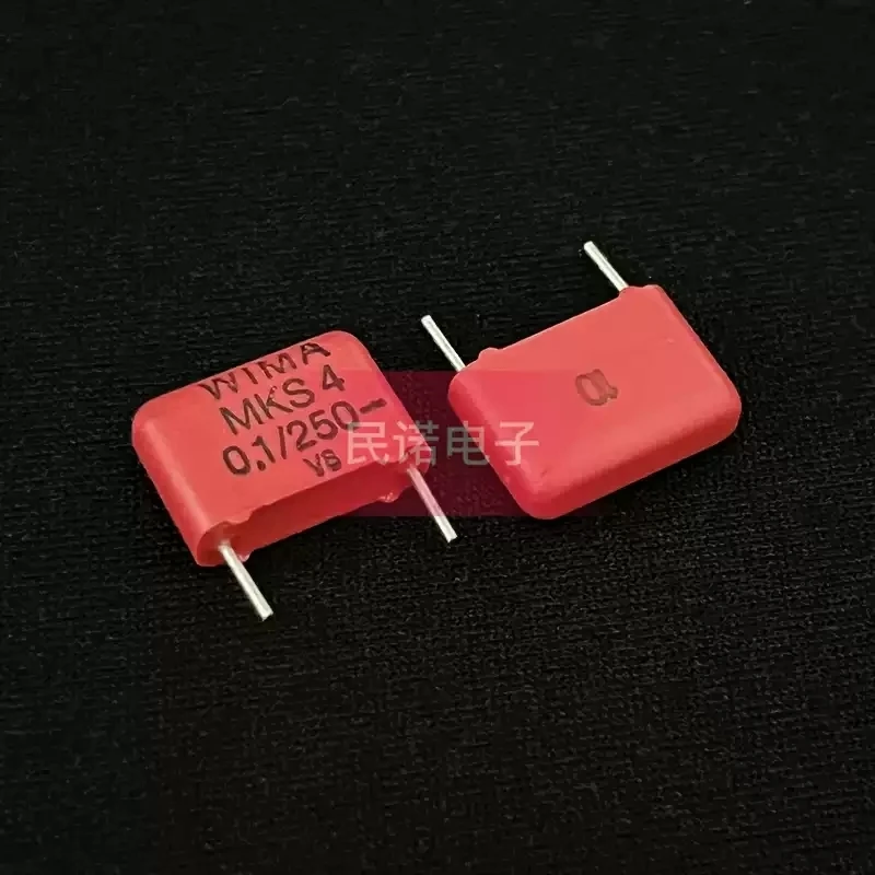 Brand new WIMA capacitor MKS4 250V 0.1UF 104 100NF with a foot distance of 10mm in stock