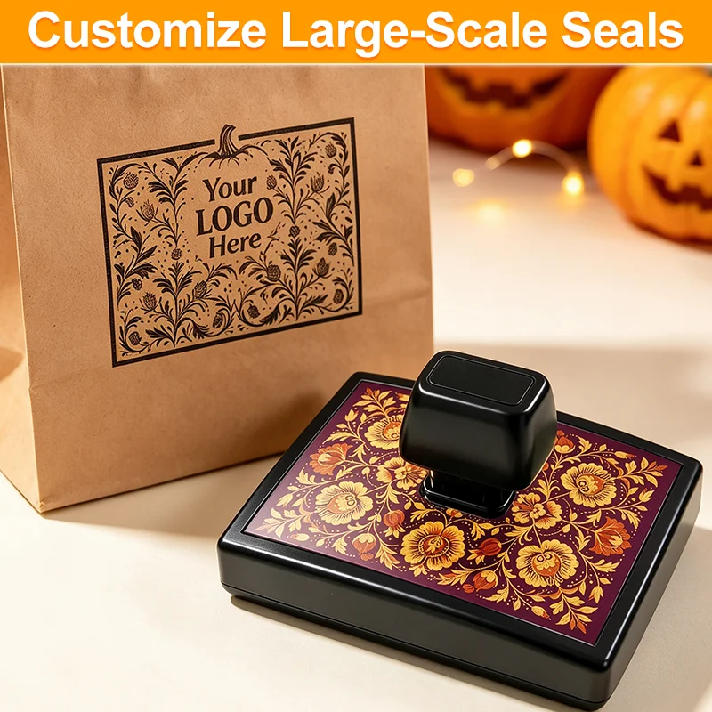 Custom-made Robust Self Inking Rubber Stamp Flexible logo Layout for Logistics Retail Outer Packaging Labeling & Carton Marking