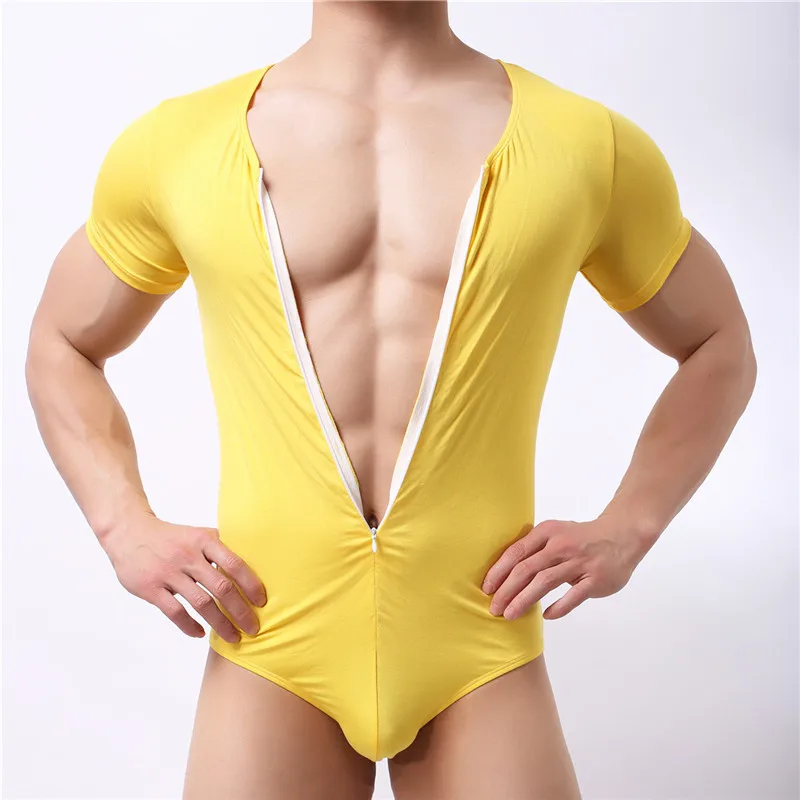 Justaucorps à manches courtes avec fermeture éclair pour homme, maillot de corps, combinaison de batterie, corset de sport, fitness, musculation, sous-vêtement de lutte