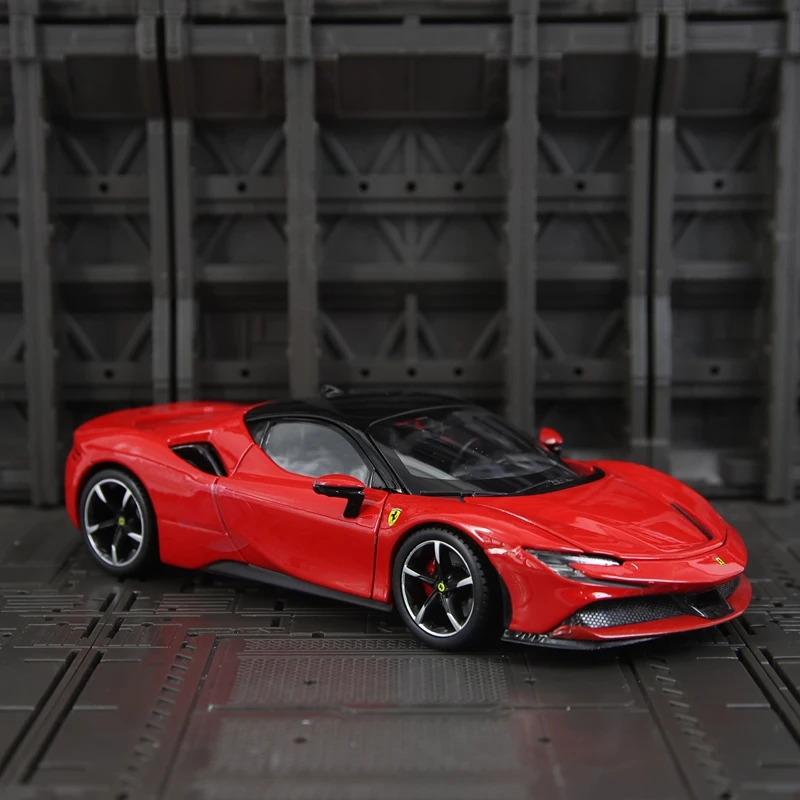 Bburago 1:24 simulation Ferrari SF90 Stradale alloy car model  rich details, fine workmanship, and good quality