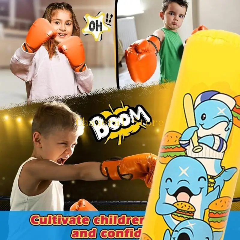 E7CE Kids Giovani gonfiabile gonfiore del cartone animato pattern pvc bilanciamento attrezzatura da allenamento giocattolo