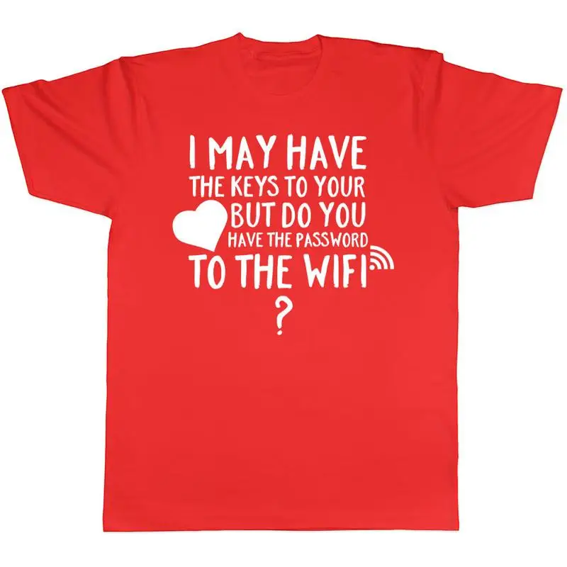 

У меня ключ к вашему сердцу, но ты есть пароль к мужских футболки Wi-Fi