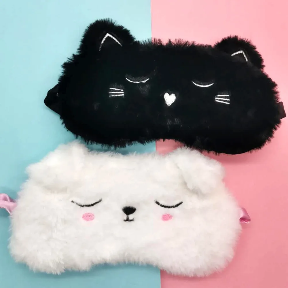 

Портативная милая маска для сна в виде кошки, маска для дневного сна, маска для глаз для девочек, для ухода за глазами, в виде животного