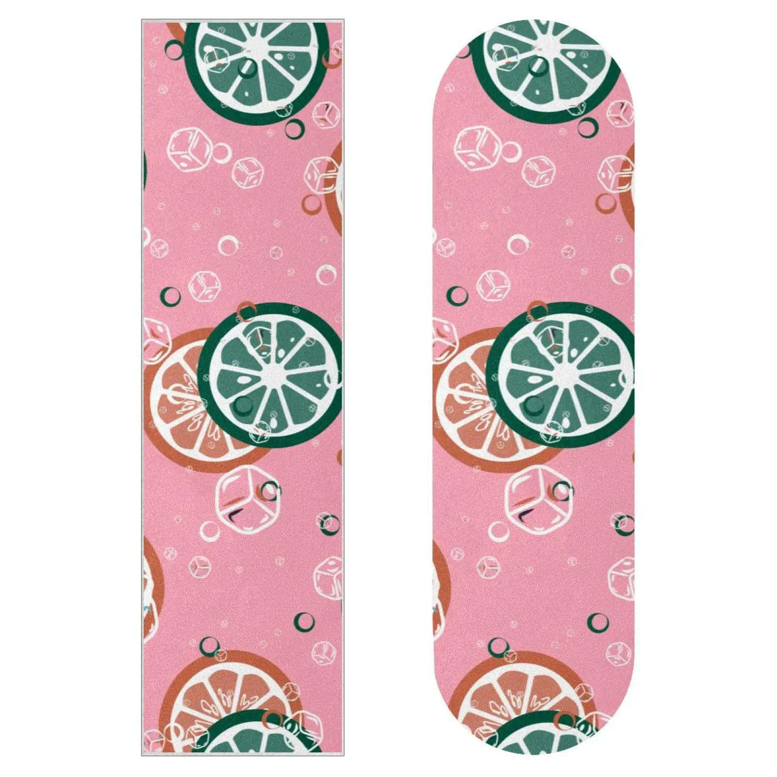 Lemon Green Orange Pink Summer Skateboard Grip Tape,Longboard Griptape Sandpaper for Rollerboard,Waterproof Scooter Grip Tape