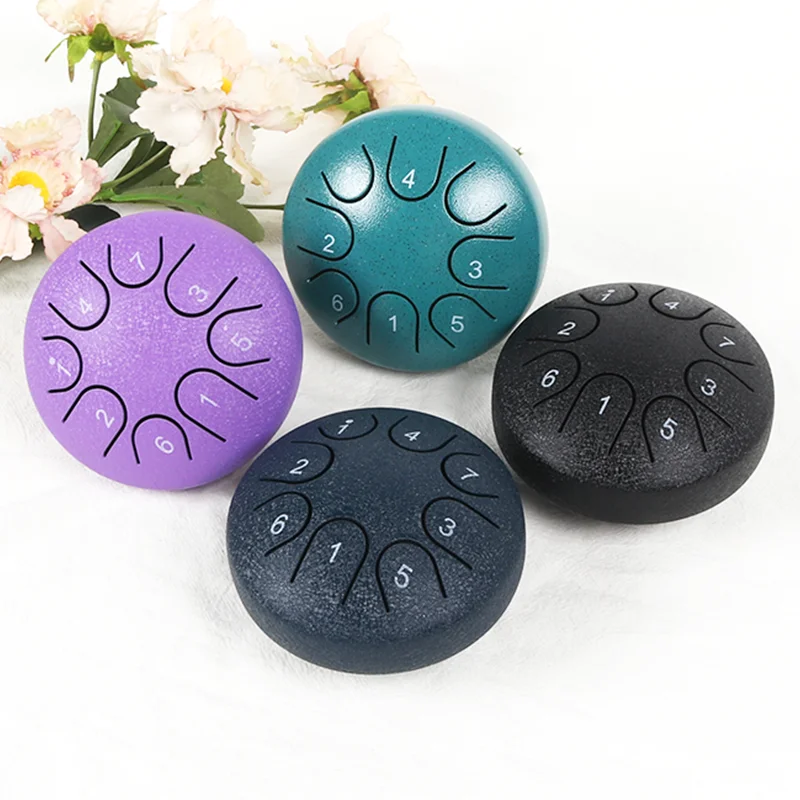 

Мини-стальной барабан с язычком 4,5 дюйма, 8 нот, барабан с колокольчиком от дождя, музыкальный барабан, эфирный барабан, барабан для йоги, медитации, ударные инструменты