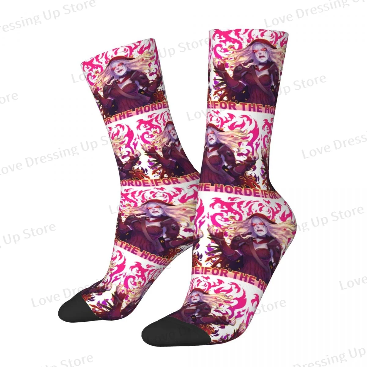 World of Warcraft WOW Game Men Women Socks The True Banshee Cycling Novelty Spring Summer Autumn Winter Stockings Gift