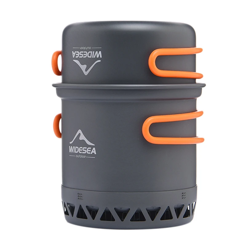 

The New Camping Cookware Outdoor Cooking Set Tableware Rapid Heating Camping Pot Heat Exchanger Cooker Travel Equipment