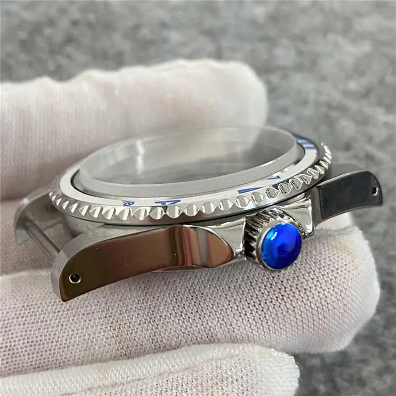 New 39.5mm Watch Case Uni-directional 120 click Bezel Sapphire Glass Cover For NH35/ NH36 Automatic Movement