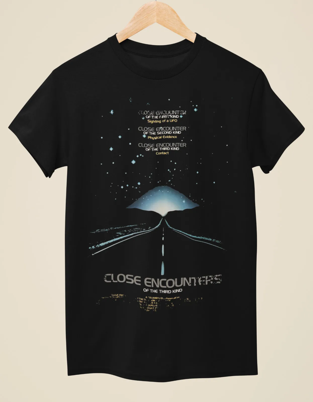 

Close Encounters of the Third Kind - Movie Poster Inspired Unisex Black T-Shirt