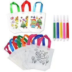 5/10Pcs Paint Bags Graffiti Antistress Educational Coloring Toys for Kids DIY Eco-friendly Non-Woven Handmade Arts Hand Drawing