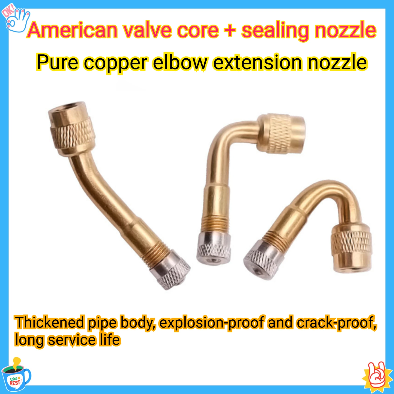 

Multi Angle Bent Valve Adapter 45 90 135 Degree for Truck Car Motorcycle Tyre Tube