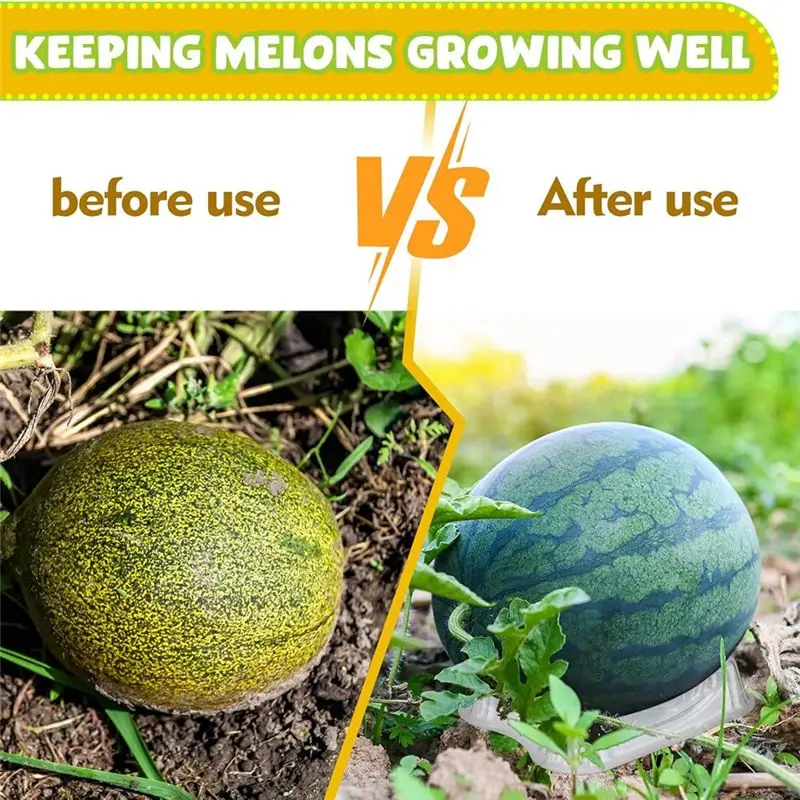 ABUN 50 Pcs for Melon Cradle Plastic Watermelon Holder for Garden Watermelon Support Stand Plant Garden Support Transparent