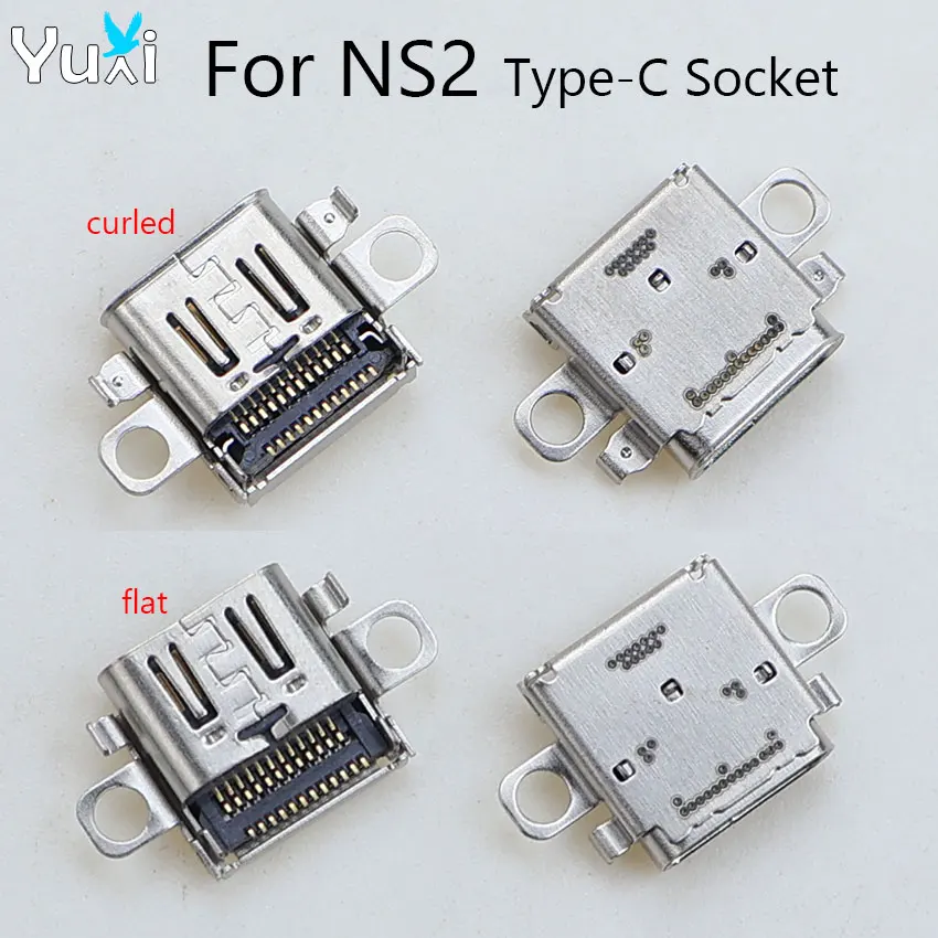 YuXi 2 stücke USB Typ-C Lade Port Für Schalter 2 Spielkonsole Ladegerät Buchse Power Interface Für NS2 NS 2 Reparatur Teile