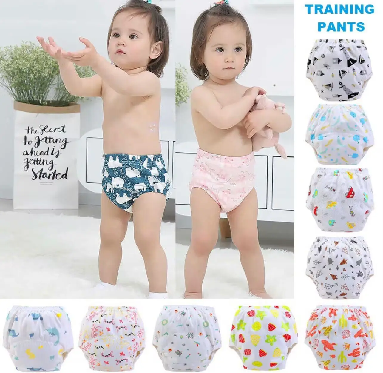 1pc/Lot Baby Diapers Reusable Training Pants Washable Cloth Diapers Nappy Underwear