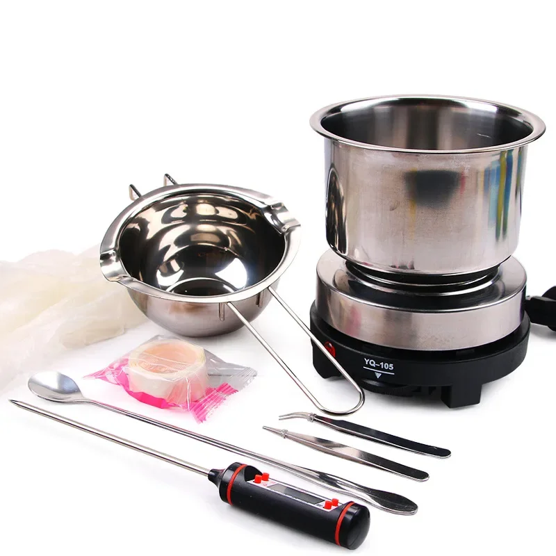 Stainless steel Candle Melting Pot Food Grade Chocolate Ice Cubes Butter Candy Melting Container Baking and Candle Making Kit