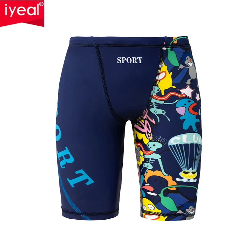 IYEAL Kids Boys Flat Angle Swimsuits Children's Hot Spring Swimsuits Shorts Quick Drying Professional Children's Swimsuits
