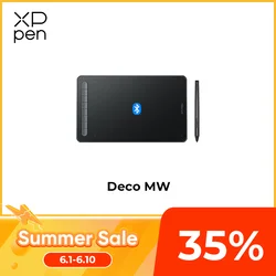 XPPen Deco MW Wireless Digital Drawing Tablets 8*5 inch Graphics Tablet Bluetooth 5.0 Support 60 Tilt Windows Mac Android
