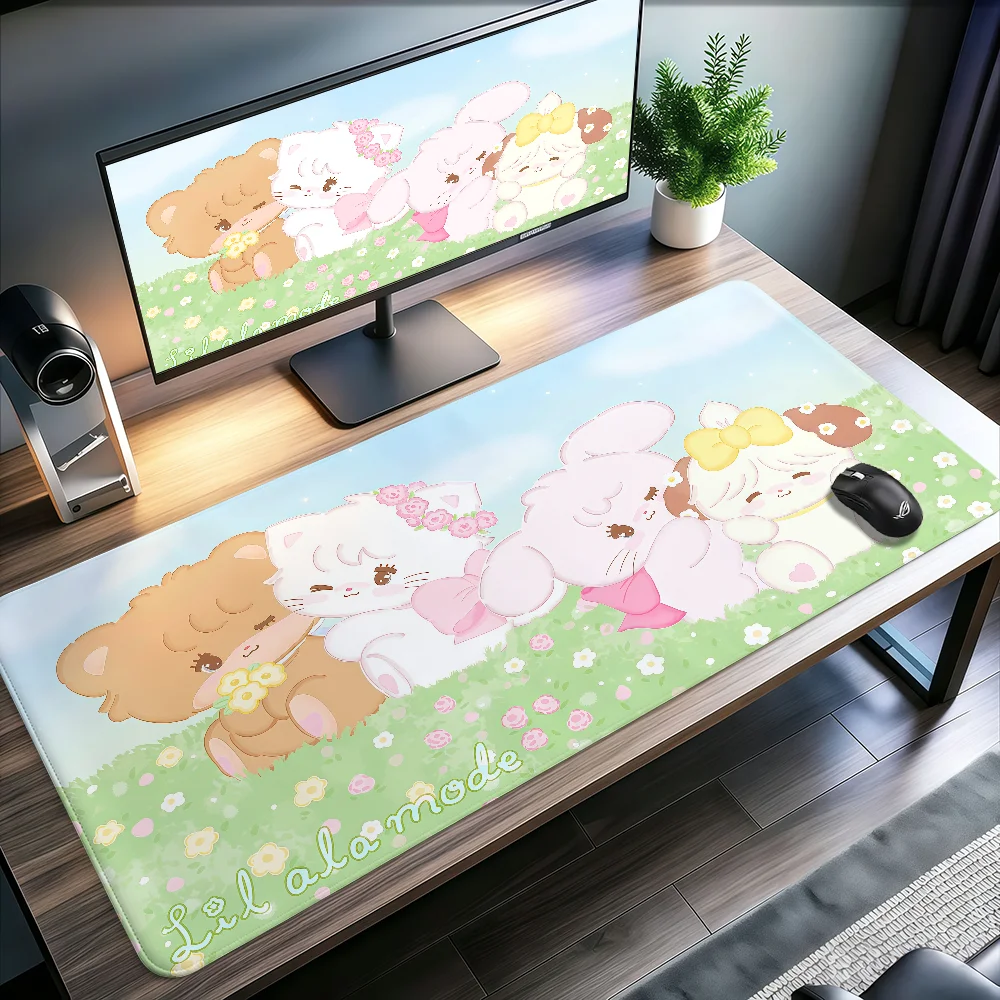 Cartoon Cute M-mikko Mouse Pad Large Non-slip Lockedge Desktop Computer Desk Mat Keyboard MousePad Office Gamer Student