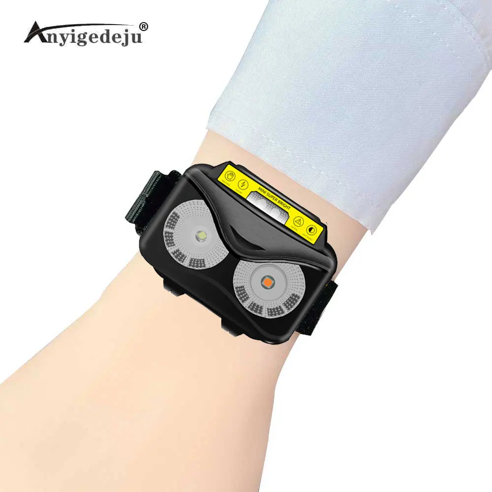 Sensing Night Cycling Running Fishing Portable Lamp LED Flashlight wristlight Strap wristlamp Torch Lantern wrist band Light