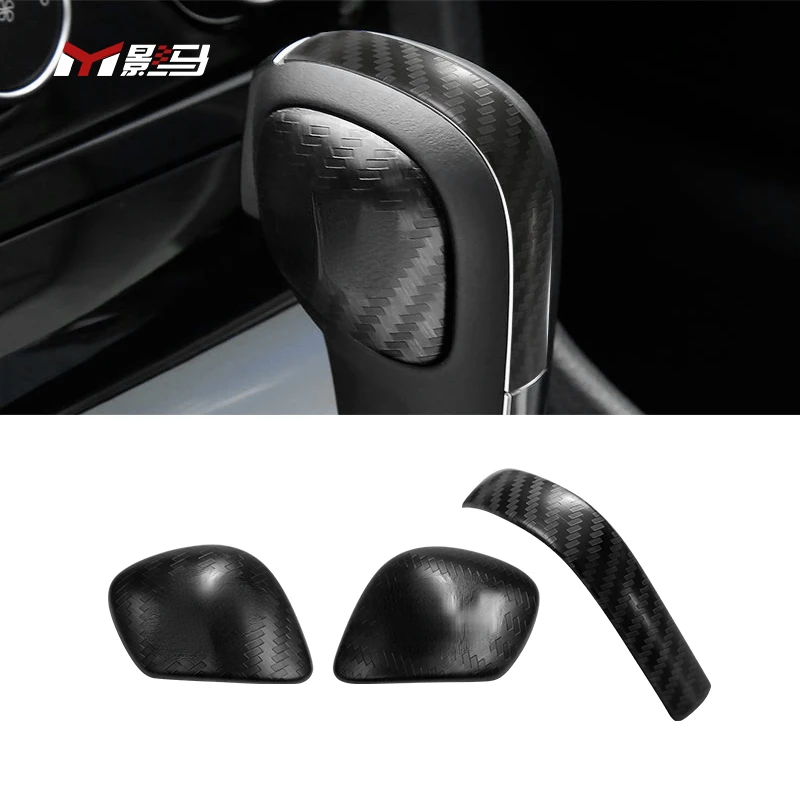 Anti-slip Automatic Manual stainless steel Car Gear Shifter Lever Covers Gear Shift Knob Cover For VW golf 7 mk7 7.5 CC Pasatka