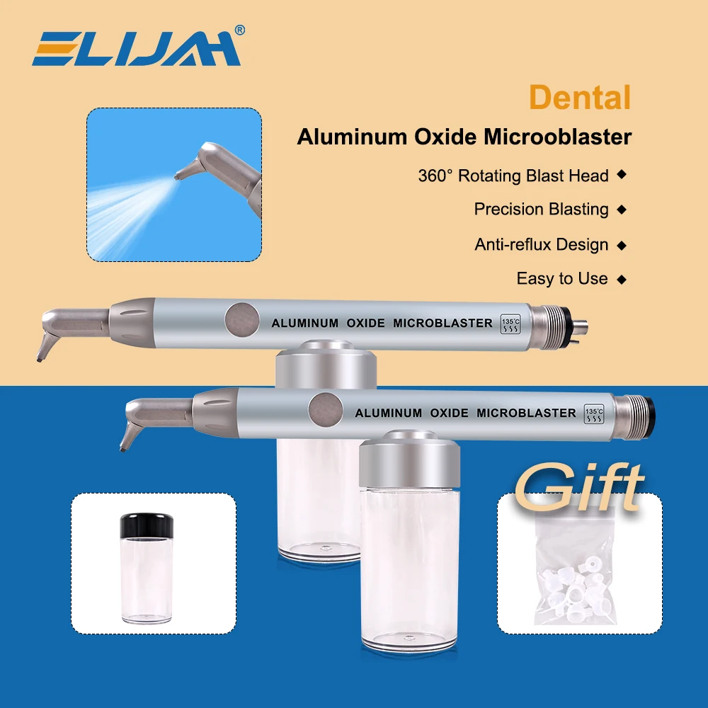 

ELIJAH Dental Aluminum Oxide Micro Blaster Microetcher Sandblasting Alumina Gun Air Abrasion Polisher 2/4Hole Dentistry Tools