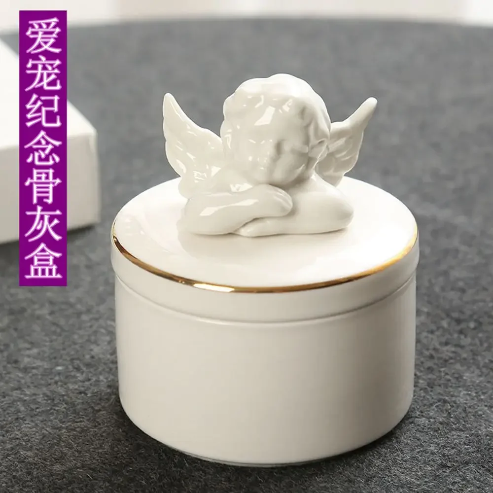 White pet urn, cat dog death souvenir, sealed moisture-proof collection, hair collection, home urn