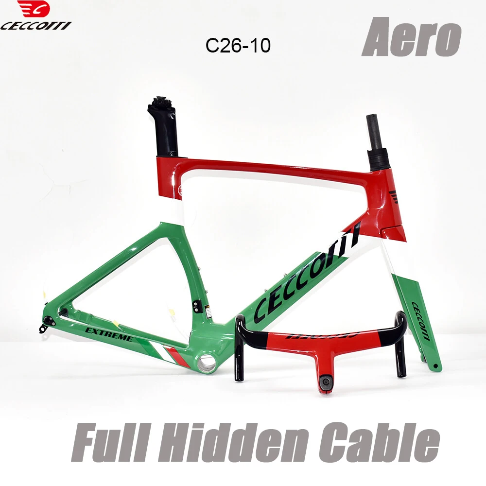 

Модель CECCOTTI DCRF26, полный скрытый трос, рама дорожного велосипеда, дисковый тормоз и максимальные шины T47BB, карбоновая рама 32 мм