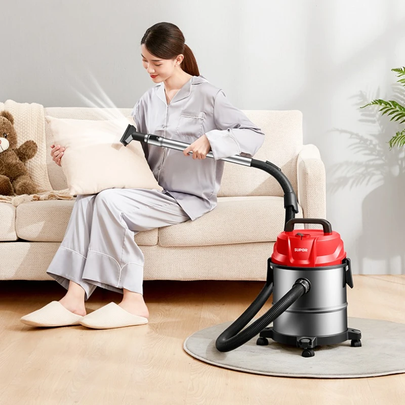 Vacuum cleaner barrel type large suction industrial household beauty seam special high power dust type all-in-one machine