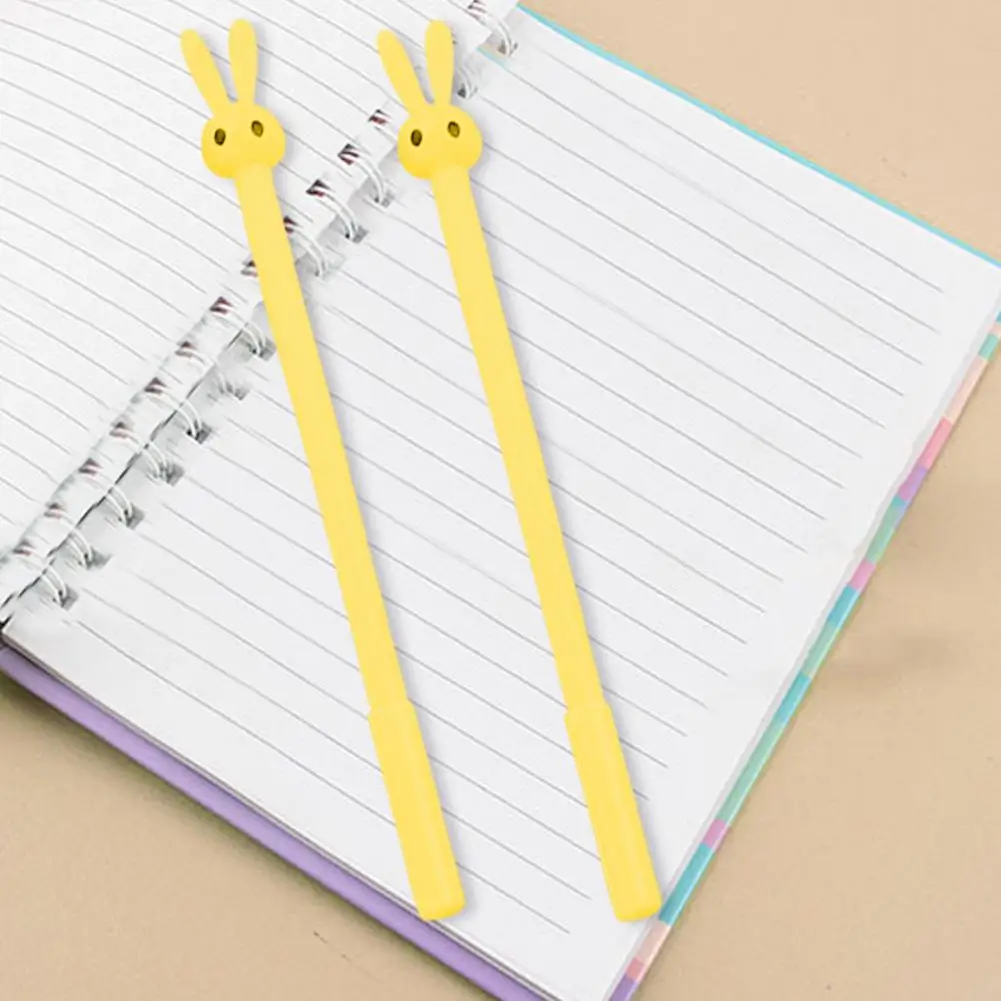 Gel Pen Comfortable Grip Non-slip Writing Pen Cute Rabbit Design Gel Pens Set Quick-drying Ink Ultralight for Comfortable