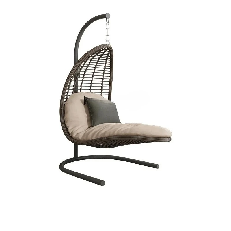 

F Outdoor hammock hammock rattan recliner swing Nordic home indoor rocking chair balcony lazy girl bird's nest