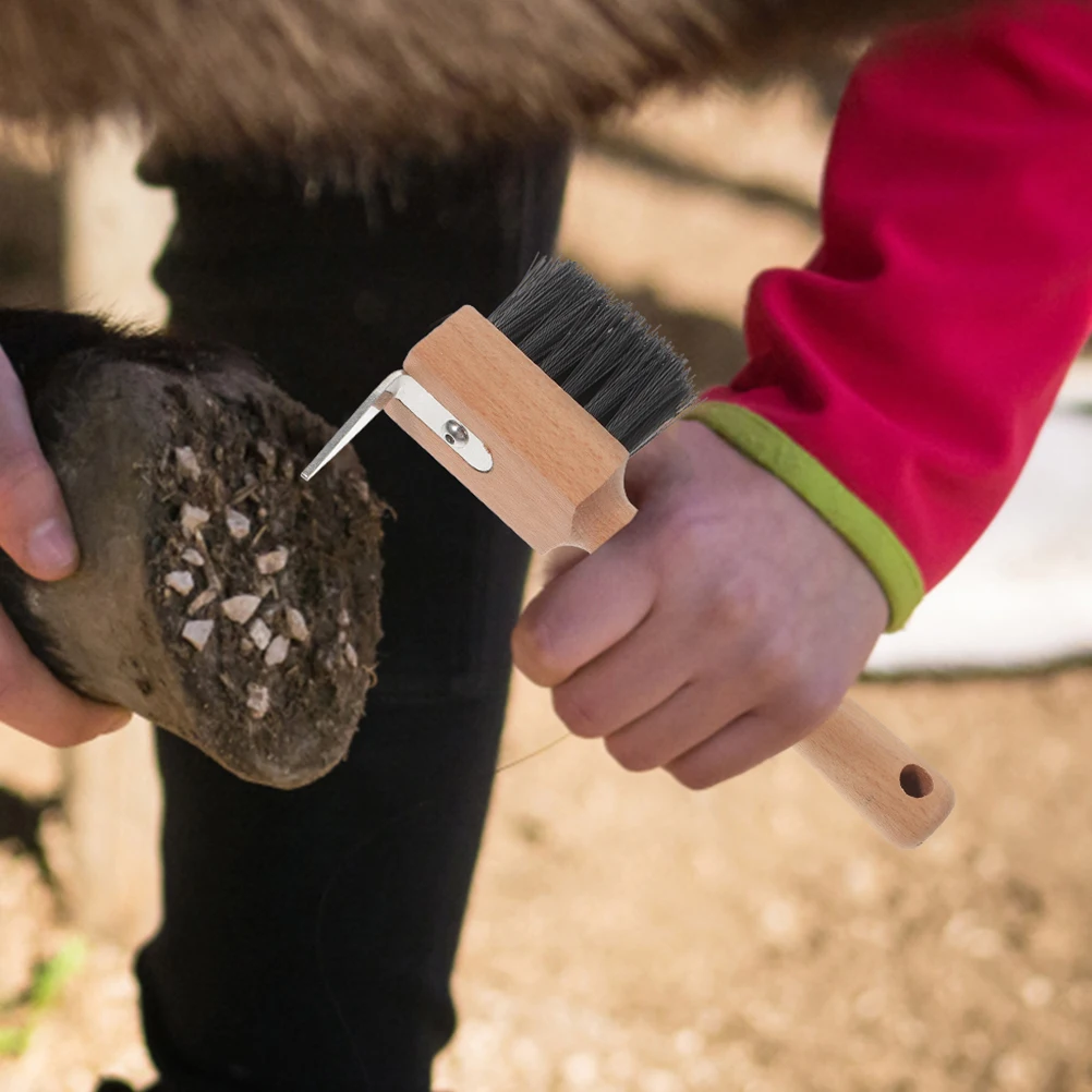قطعتان من أداة الحافر ذات الغرض المزدوج تتضمن فرشاة واختيار قبضة مريحة تقلل من تعب اليد بشكل مثالي للحمار والماعز #2