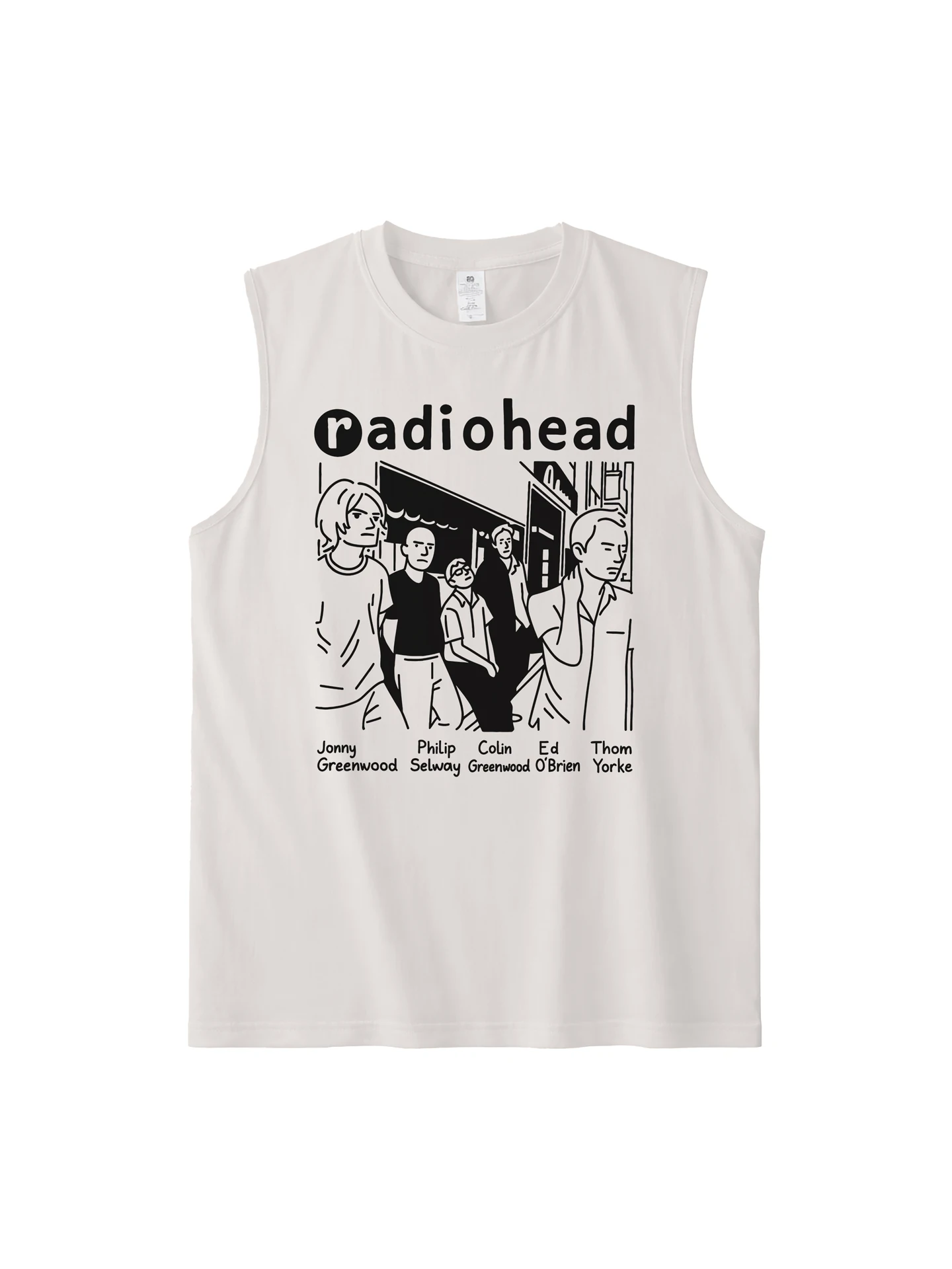 Radiohead Band American Casual Simple Pure Cotton Rock Style Sleeveless Tank Top Youth Summer Fashion Printed Sweat Absorbent