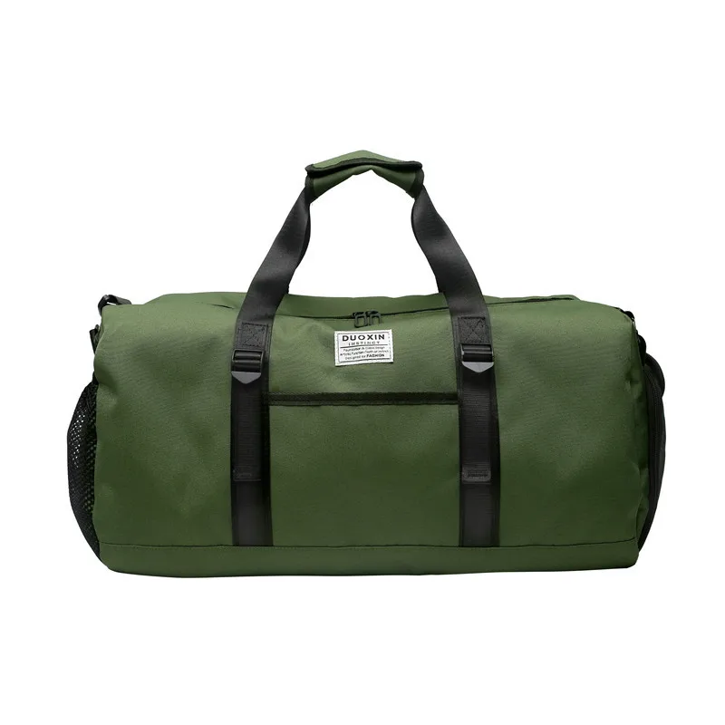 Mala de viagem casual masculina e feminina, bolsa de ombro impermeável versátil, sacos sólidos básicos, fitness ao ar livre, Oxford, verão