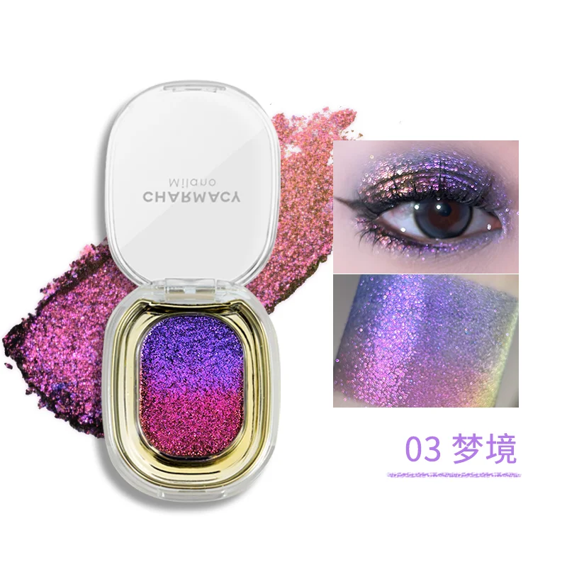 Multichrome Eyeshadow Makeup Palette Women New Pearl Chameleon Brightens Fine Glitter Gradual Change Eye Shadow High Pigmented