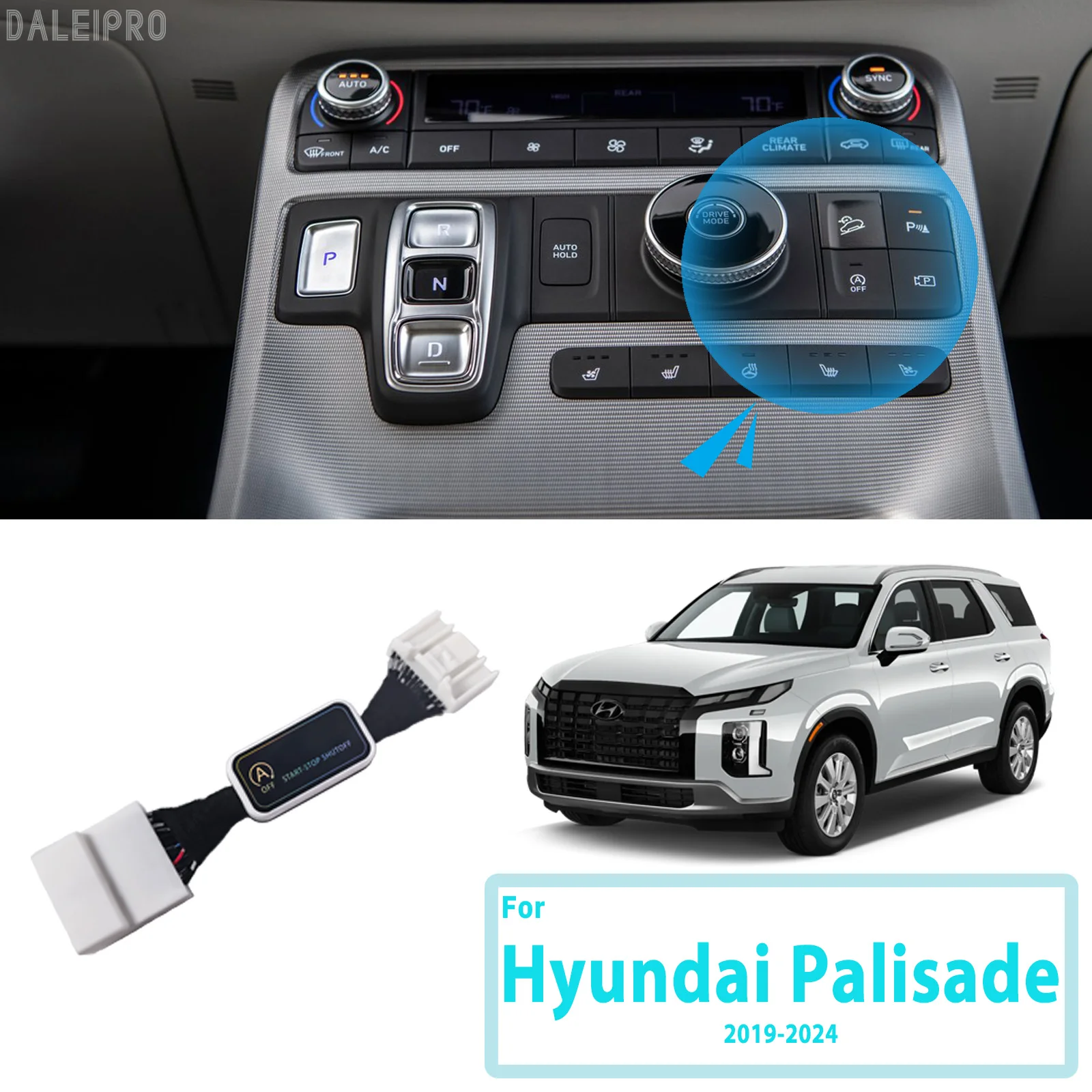 

Для Hyundai Palisade 2019 2020-2024 автоматическая система остановки и запуска двигателя, выключаемая интеллектуальная выключенная система автомобиля, автоматический старт-стоп-элиминатор