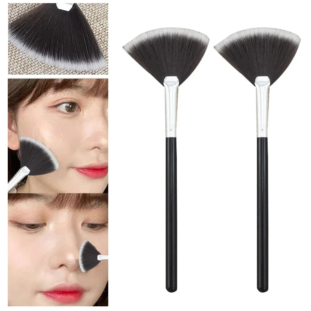 Multifunction Highlighter Brush Fan Makeup Brush Soft Bristles Women New Beauty Tool Professional Loose Powder Brushes