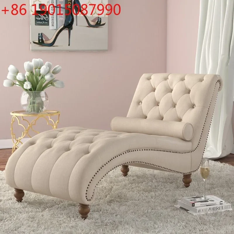 American country soft bag fabric concubine chair balcony lazy recliner special-shaped design European style pull button